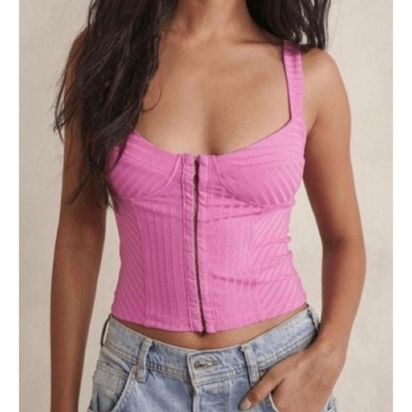 Free People Tops - Free People sz S Intimately Serenity Pink Sweetheart Corset Layering Romantic